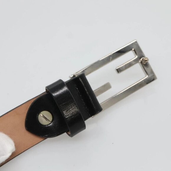 FENDI Belt Leather 41.3"" Black Auth sw412 - Picture 11 of 11